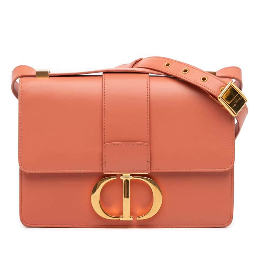 Dior Leather 30 Montaigne Flap Orange Leather Very good condition - Front View