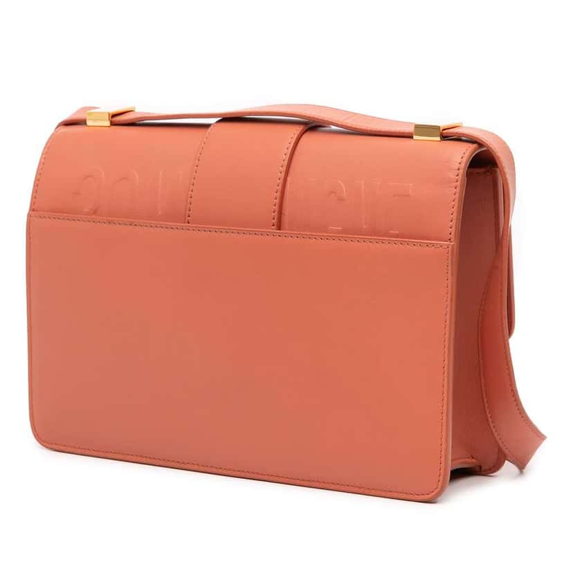 Dior Leather 30 Montaigne Flap Orange Leather Very good condition - Back View
