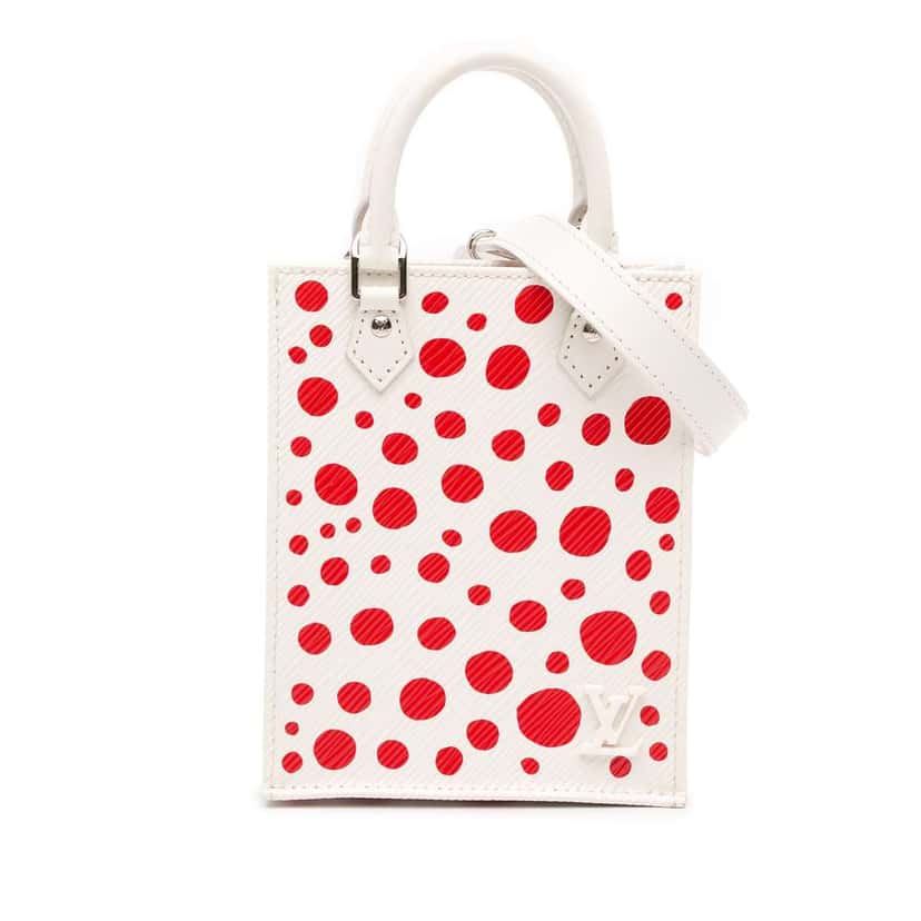 Louis Vuitton Yayoi Kusama Epi Petit Sac Plat White Leather Very good condition - Front View