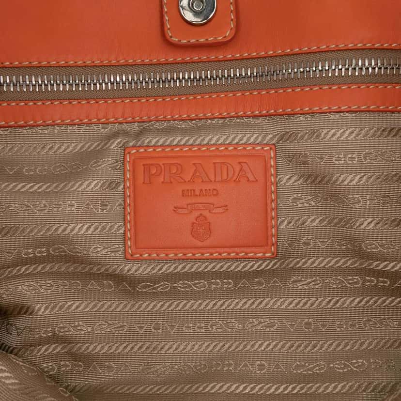 Prada Canvas Canapa Logo Convertible Tote Brown Canvas Good condition - Box View