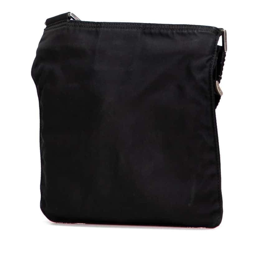 Prada Tessuto Zip Top Crossbody Black Good condition - Back View