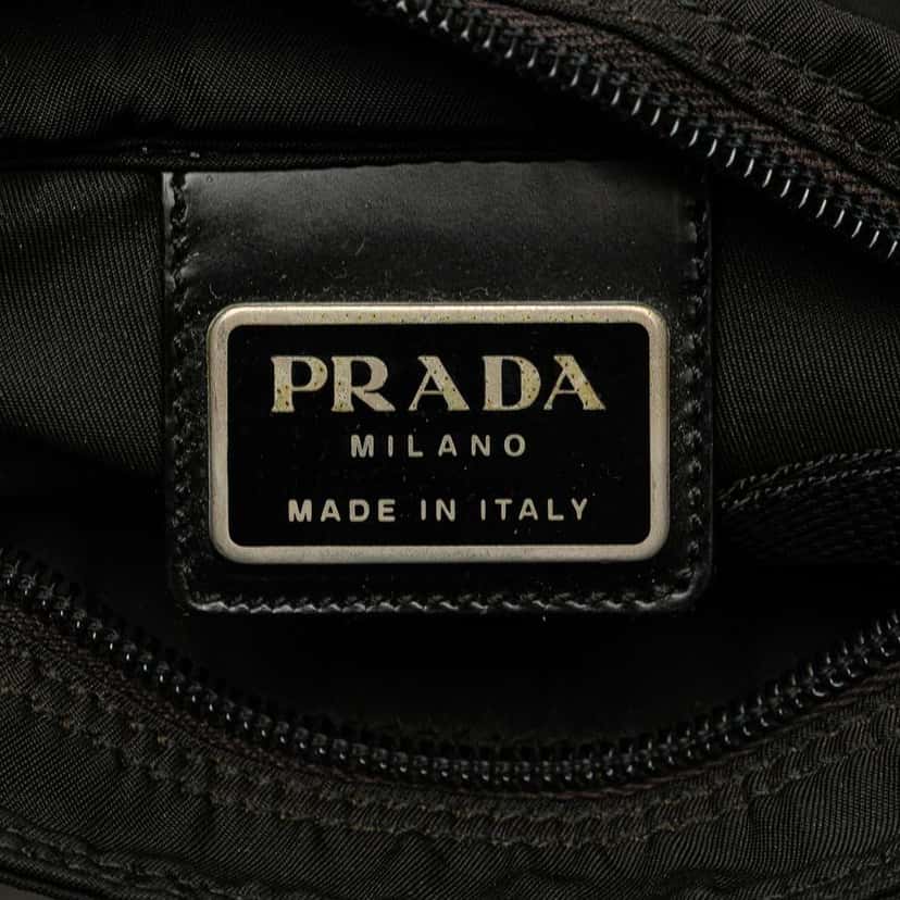 Prada Tessuto Zip Top Crossbody Black Good condition - Box View
