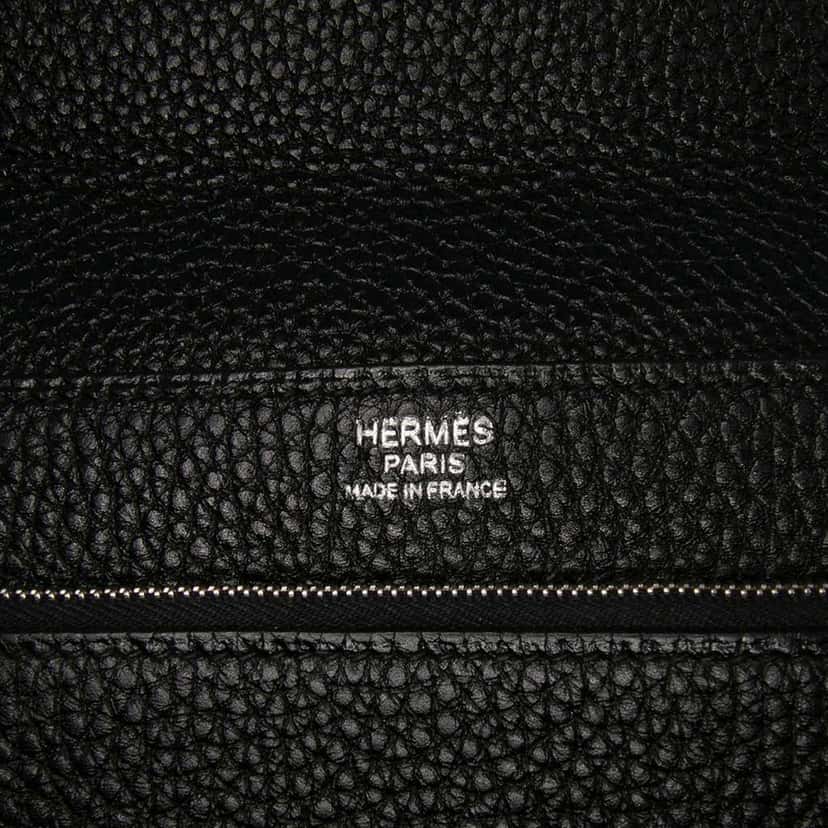 Hermès Togo Jet Pochette Clutch Black Leather Good condition - Box View