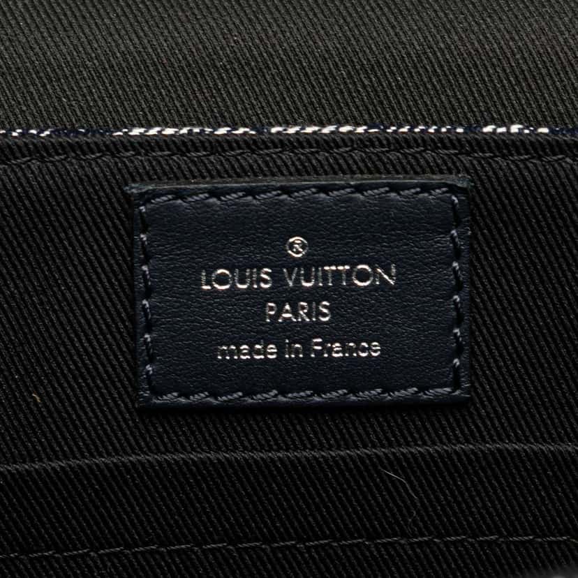 Louis Vuitton Monogram Tapestry Trunk Messenger Blue Denim Good condition - Box View