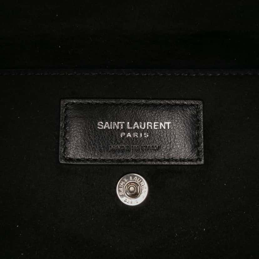 Saint Laurent Lambskin Teddy Drawstring Bucket Bag Red Leather Good condition - Box View