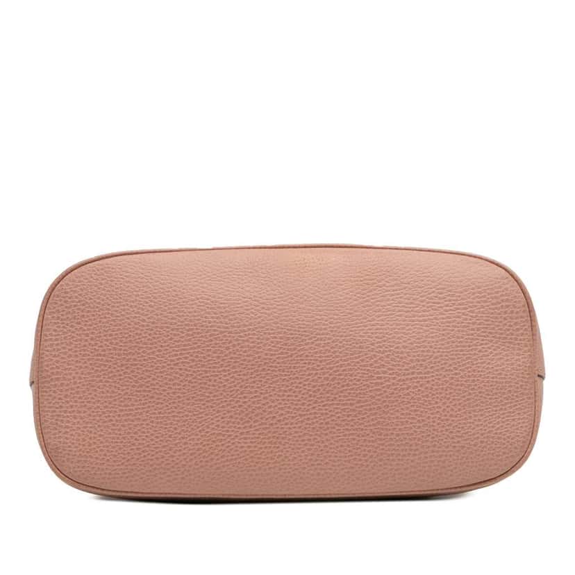 Gucci Small Dollar Calfskin GG Charm Dome Satchel Pink Leather Good condition - Inside View