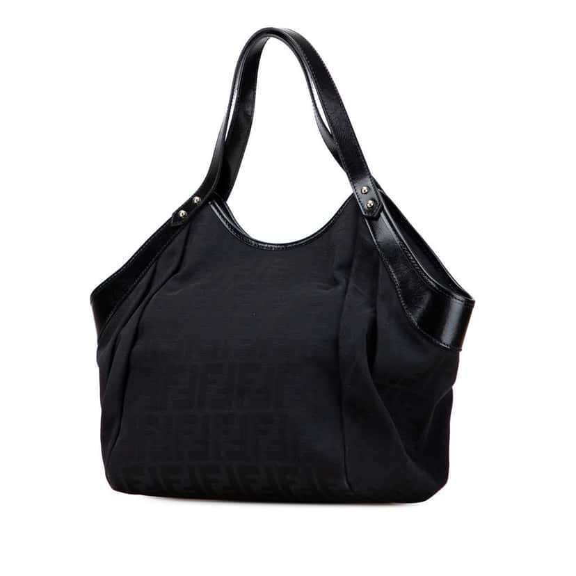 Fendi Zucca Canvas Chef Tote Black Canvas Good condition - Back View