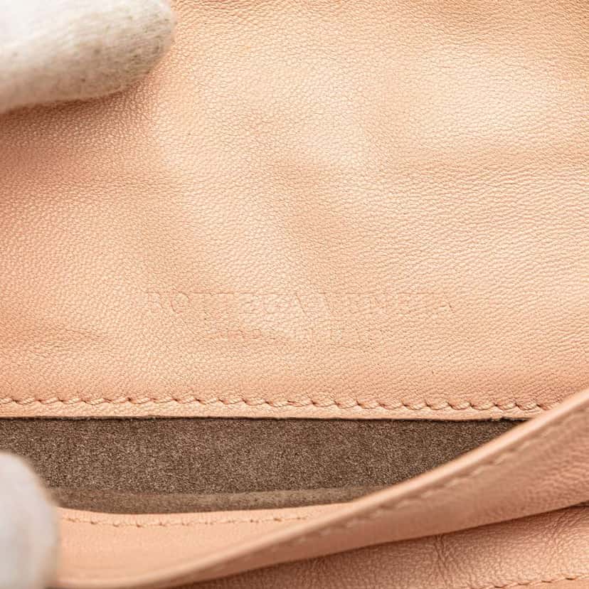 Bottega Veneta Mini Nappa Intrecciato Expandable Chain Crossbody Brown Leather Good condition - Box View