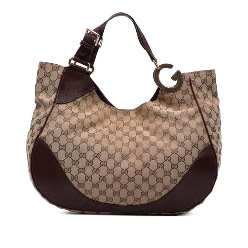 Gucci GG Canvas Charlotte Tote Brown Canvas Good condition - Front View