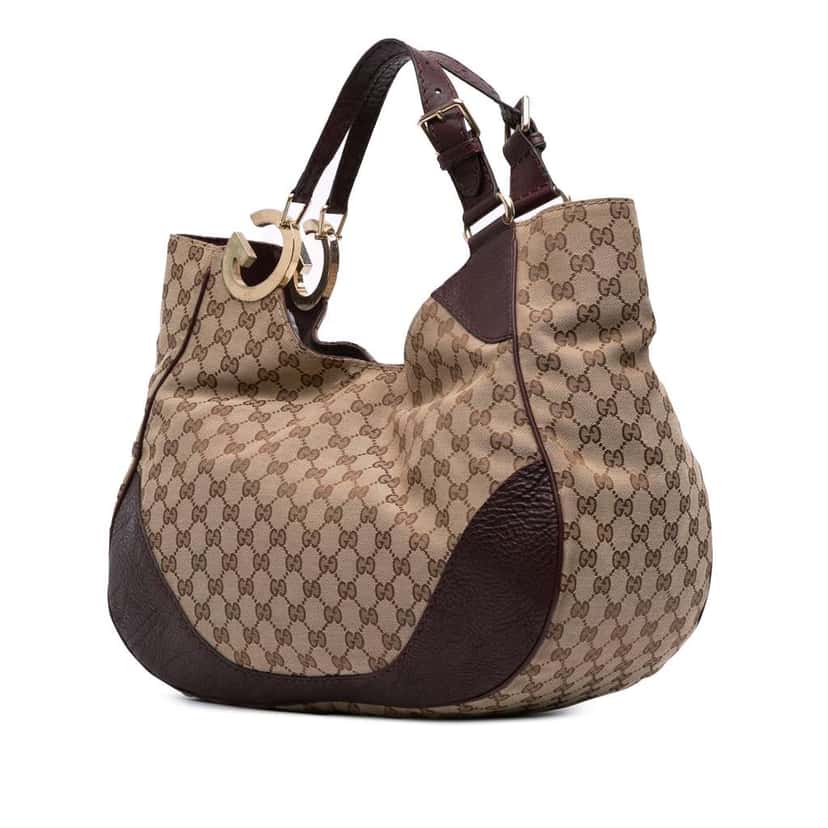 Gucci GG Canvas Charlotte Tote Brown Canvas Good condition - Back View