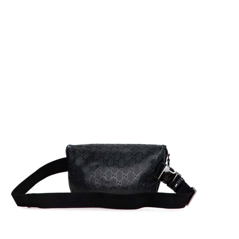 Gucci GG Imprime Belt Bag Black Canvas Good condition - Back View