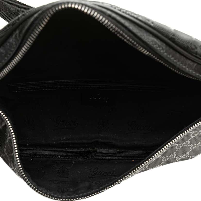 Gucci GG Imprime Belt Bag Black Canvas Good condition - Model View