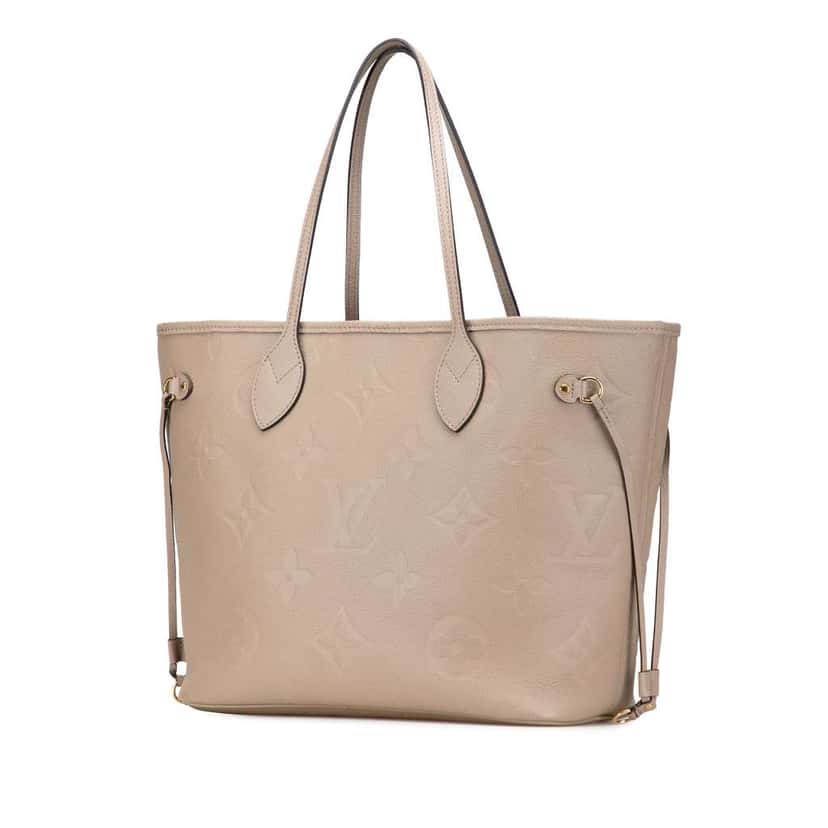Louis Vuitton Monogram Giant Empreinte Neverfull MM Brown Leather Good condition - Back View