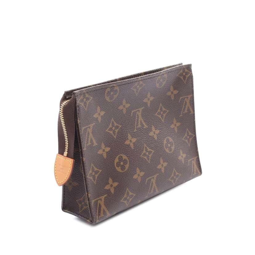 Louis Vuitton Monogram Toiletry Pouch 19 Brown Good condition - Back View