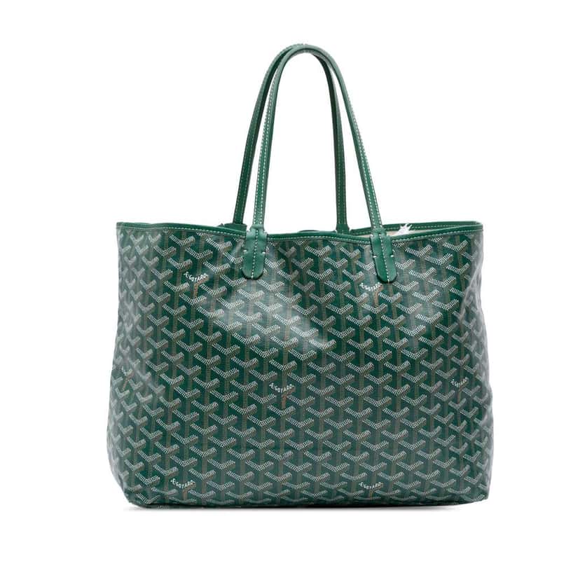 Goyard Goyardine Saint Louis PM Green Canvas Good condition - Front View