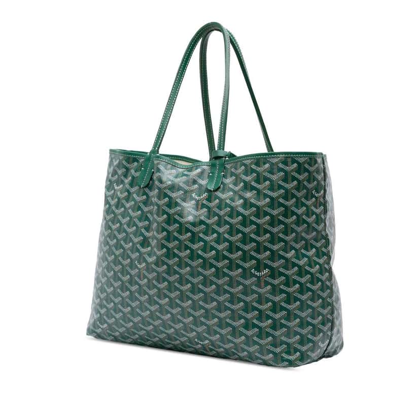 Goyard Goyardine Saint Louis PM Green Canvas Good condition - Back View