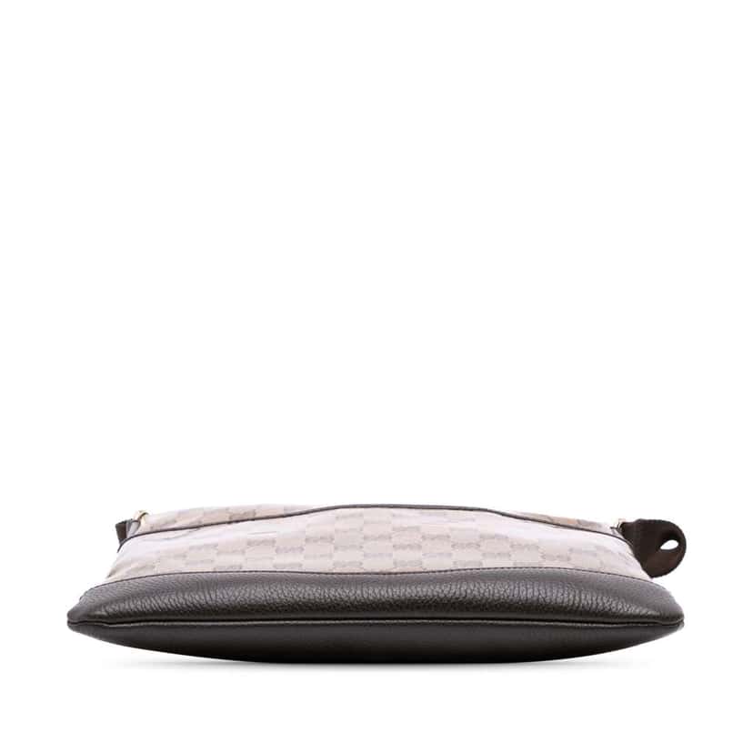 Gucci GG Crystal Flat Messenger Bag Brown Canvas Good condition - Inside View