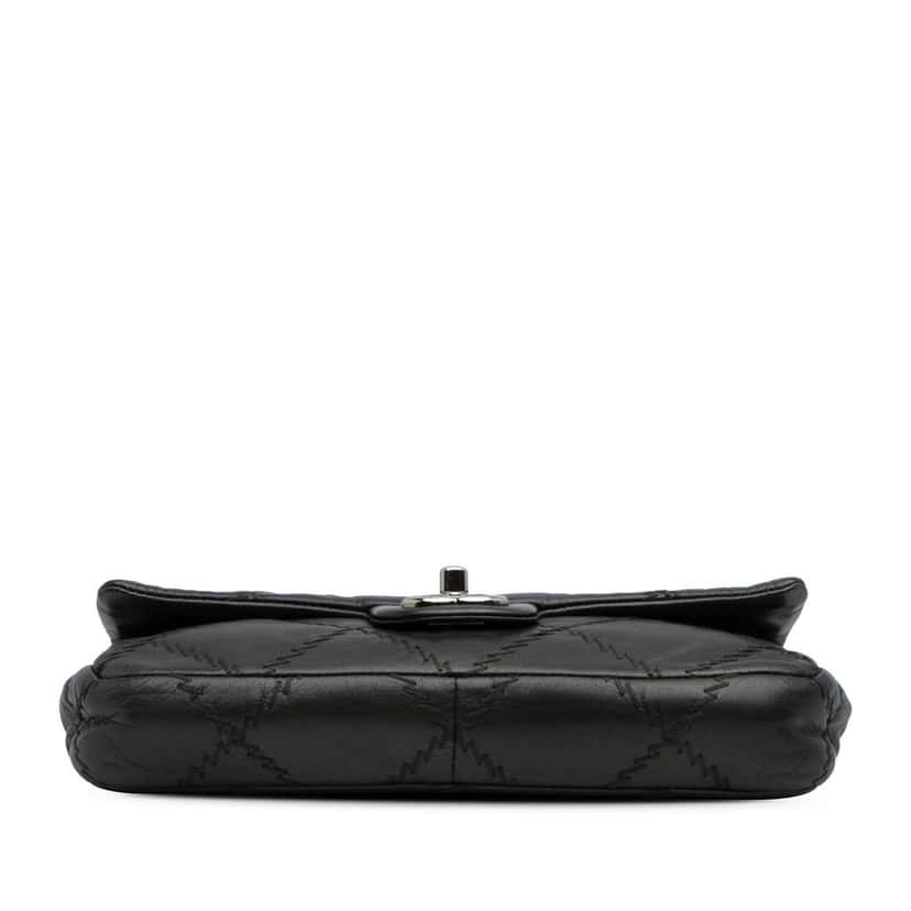 Chanel CC Quilted Calfskin Ultimate Stitch Flap Black Leather Good condition - Inside View