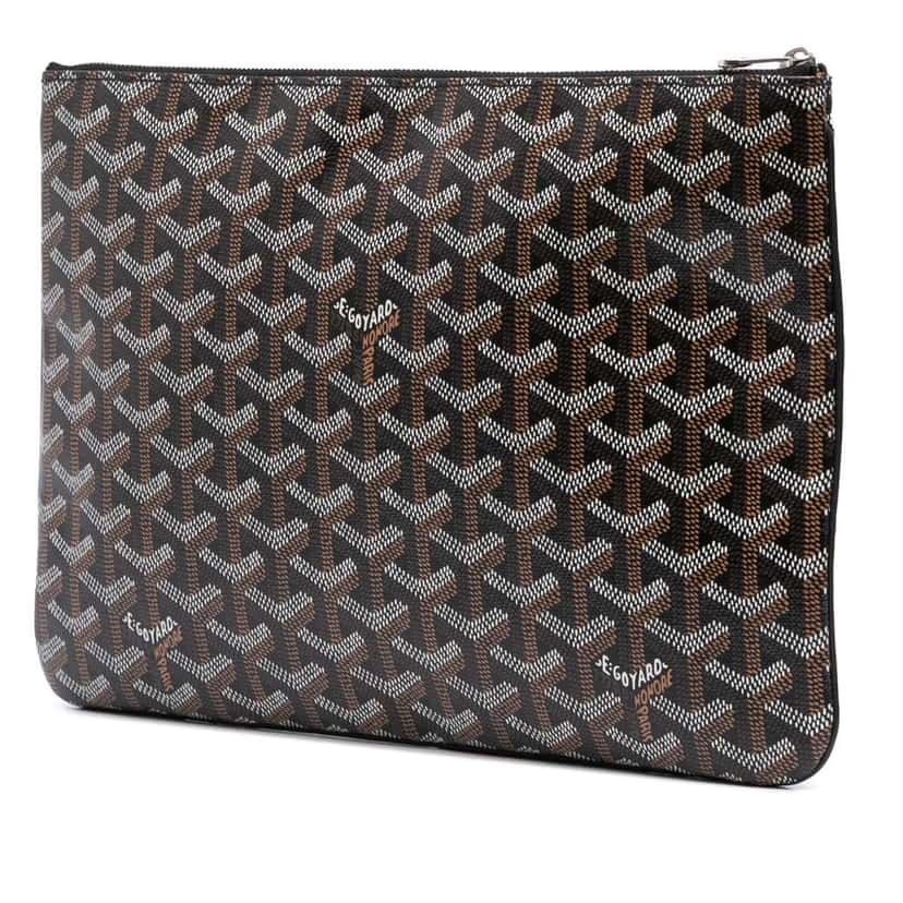 Goyard Goyardine Senat MM Black Canvas Good condition - Back View