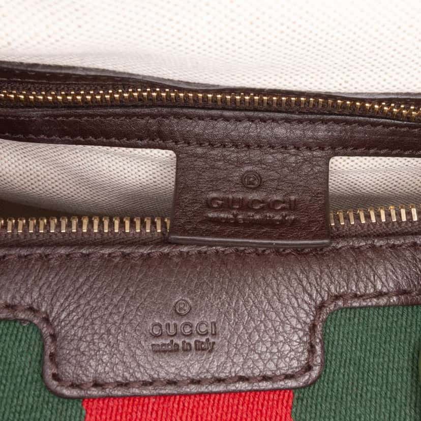Gucci Calfskin Web Joy Boston Bag Brown Leather Good condition - Box View