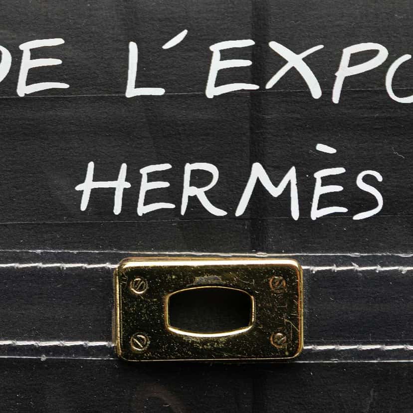 Hermès Vinyl Souvenir De L Exposition Kelly Handbag White Good condition - Box View