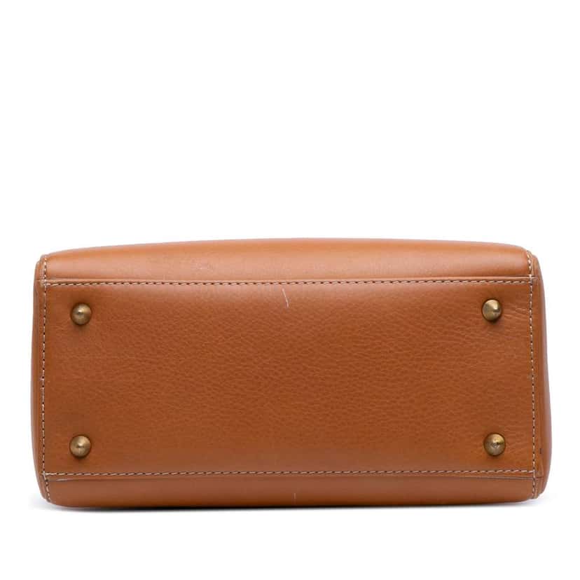 Dior Medium Calfskin Lady Dior Brown Leather Good condition - Inside View