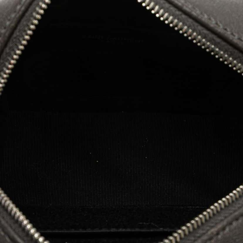 Saint Laurent Lambskin Monogram Lou Belt Bag Grey Leather Good condition - Model View