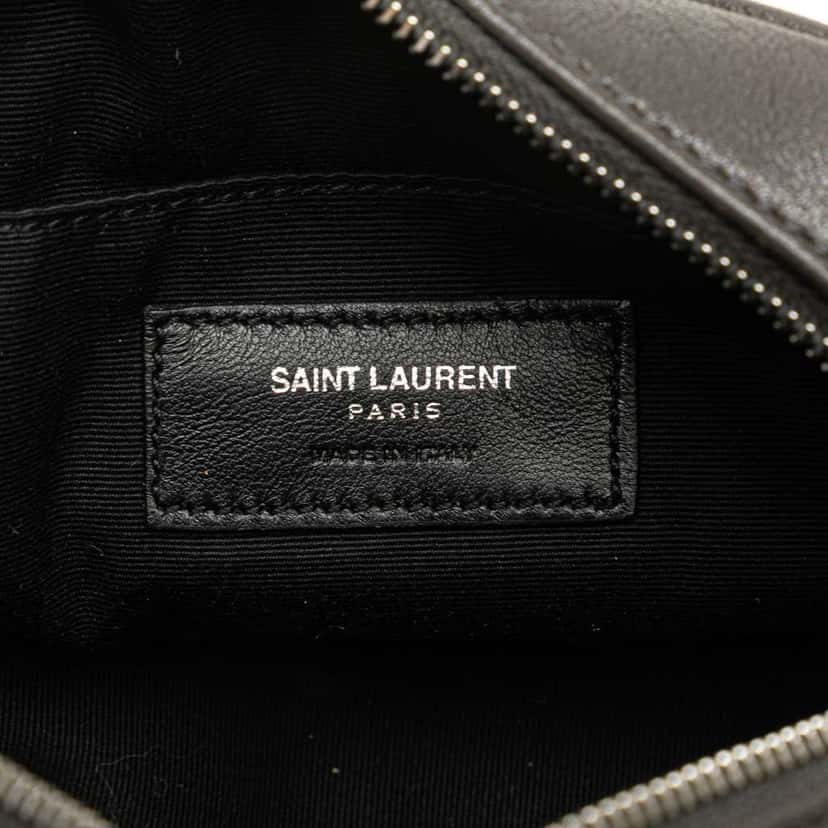 Saint Laurent Lambskin Monogram Lou Belt Bag Grey Leather Good condition - Box View