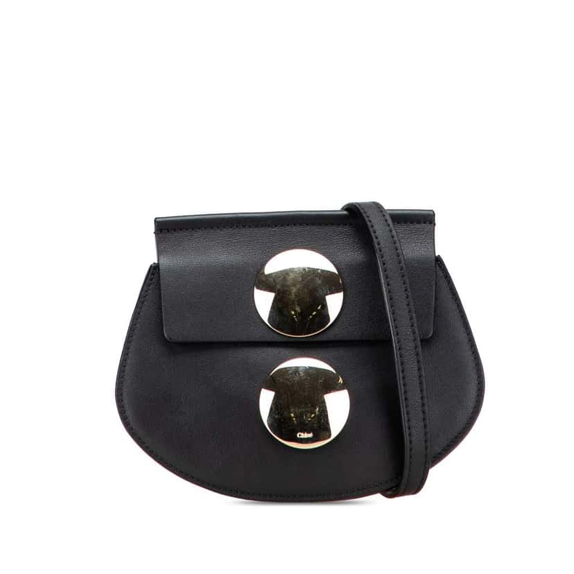 Chloé Mini Leather Faye Crossbody Black Leather Good condition - Front View