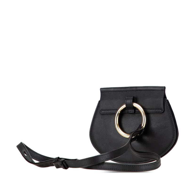 Chloé Mini Leather Faye Crossbody Black Leather Good condition - Back View