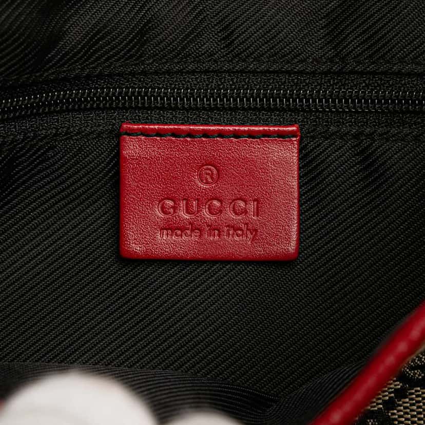 Gucci GG Canvas Jackie Shoulder Bag Grey Canvas Fair condition - Box View