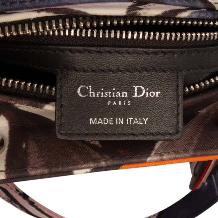 Dior Large Canvas Floral Graffiti Lady Dior MultiColor Canvas Very good condition - Box View