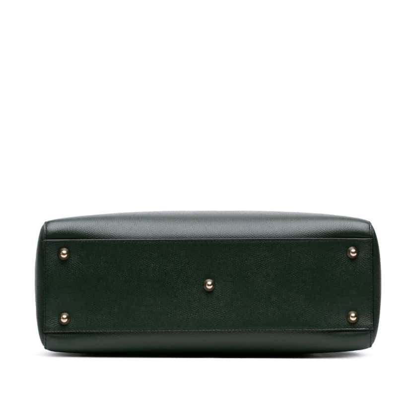 Dior Large Grained Calfskin Lady D Sire Green Leather Good condition - Inside View