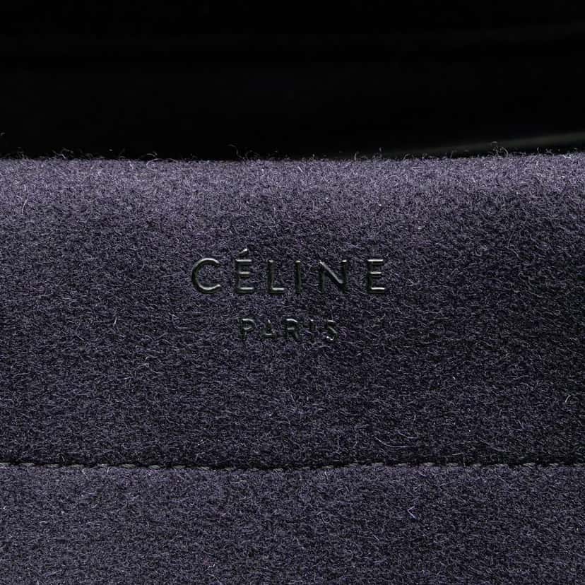 Celine Medium Felt Phantom Luggage Tote Blue Wool Good condition - Box View