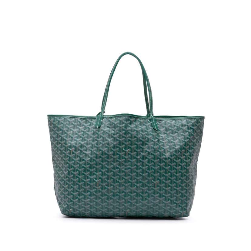 Goyard Goyardine Saint Louis GM Green Canvas Good condition - Front View