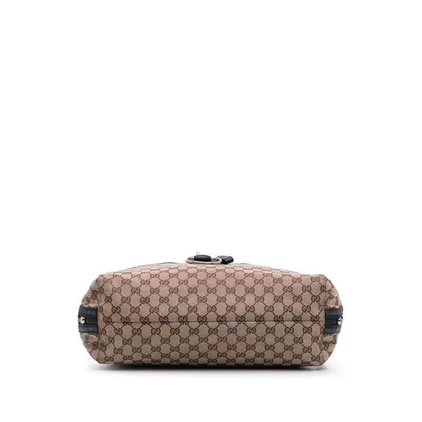 Gucci Large GG Canvas Icon Bit Zip Tote Brown Canvas Good condition - Inside View