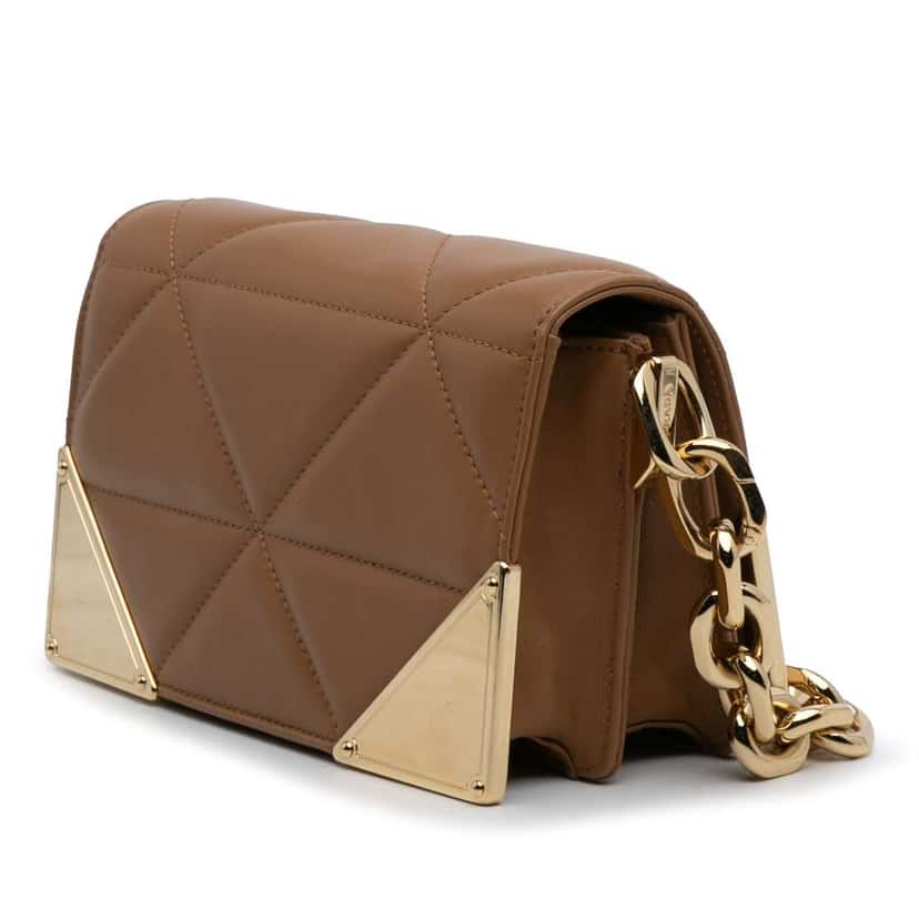 Prada Nappa Stitched Satchel Brown Leather Good condition - Back View