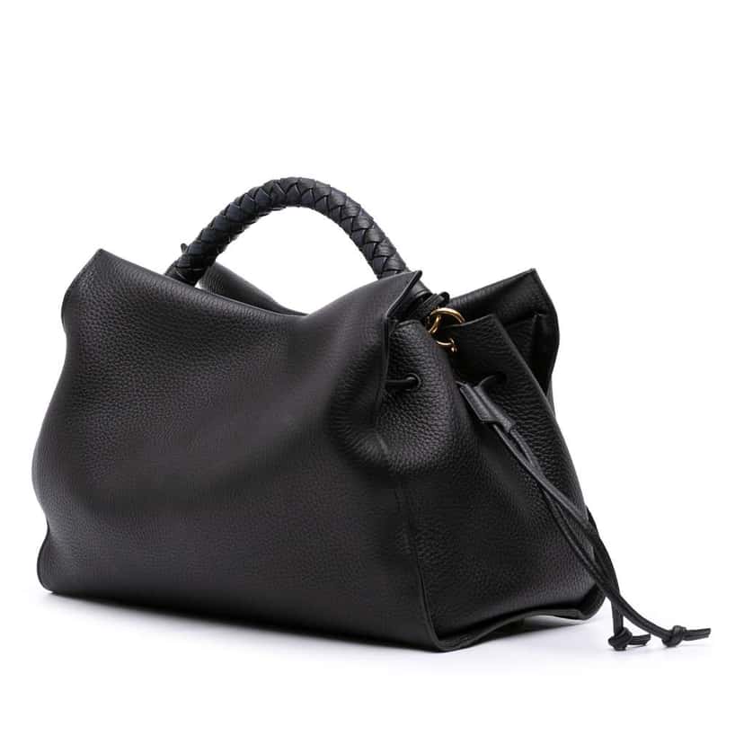 Mulberry Heavy Grain Calfskin Iris Satchel Black Leather Good condition - Back View