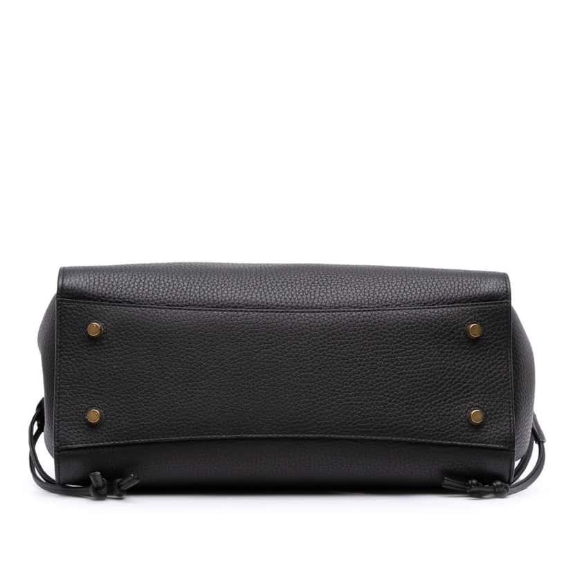 Mulberry Heavy Grain Calfskin Iris Satchel Black Leather Good condition - Inside View