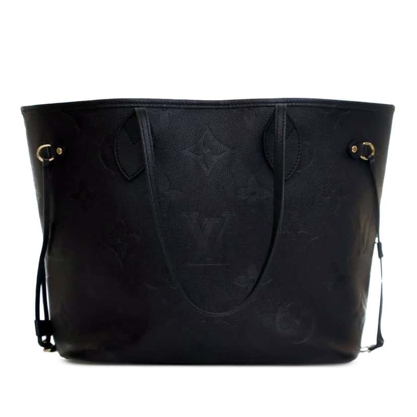 Louis Vuitton Monogram Giant Empreinte Neverfull MM Black Leather Good condition - Inside View