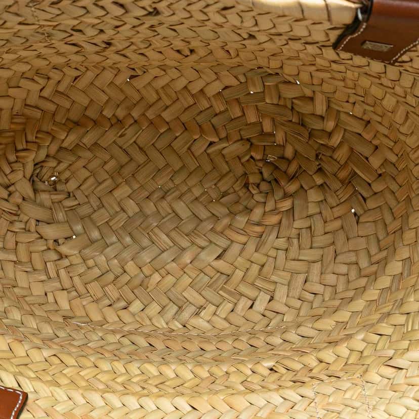 Loewe Small Raffia Basket Tote Brown Good condition - Model View
