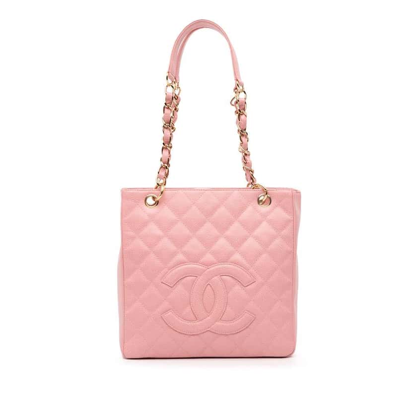 Chanel Caviar Petite Shopping Tote Pink Leather Good condition - Front View