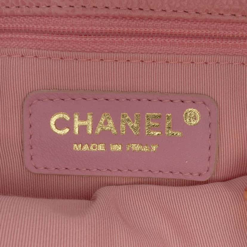Chanel Caviar Petite Shopping Tote Pink Leather Good condition - Box View