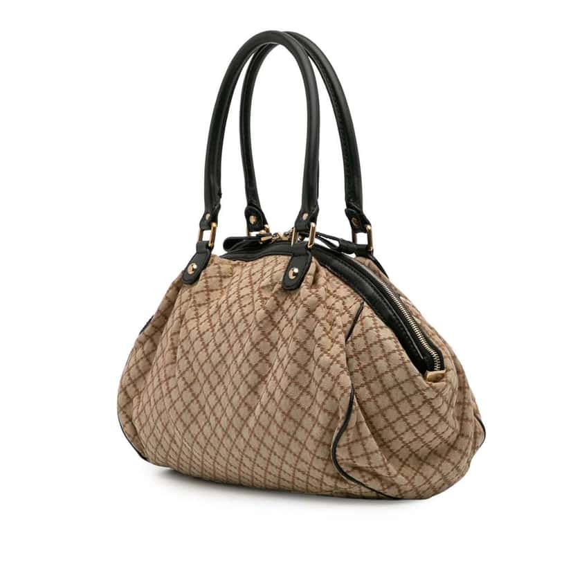 Gucci Diamante Canvas Sukey Satchel Brown Canvas Good condition - Back View