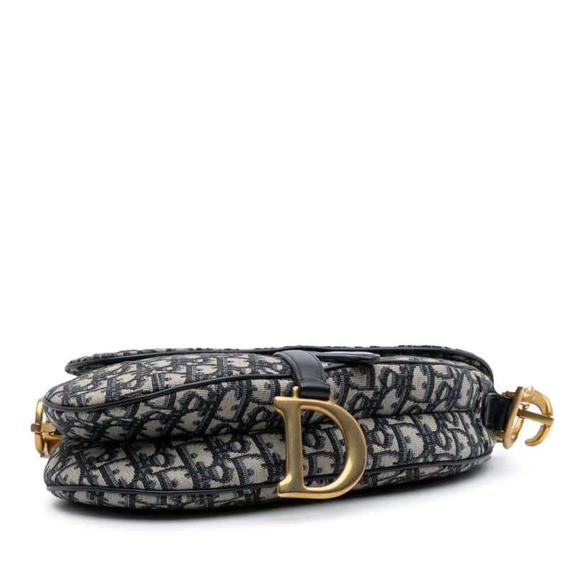Dior Oblique Canvas Saddle Bag Blue Canvas Good condition - Inside View