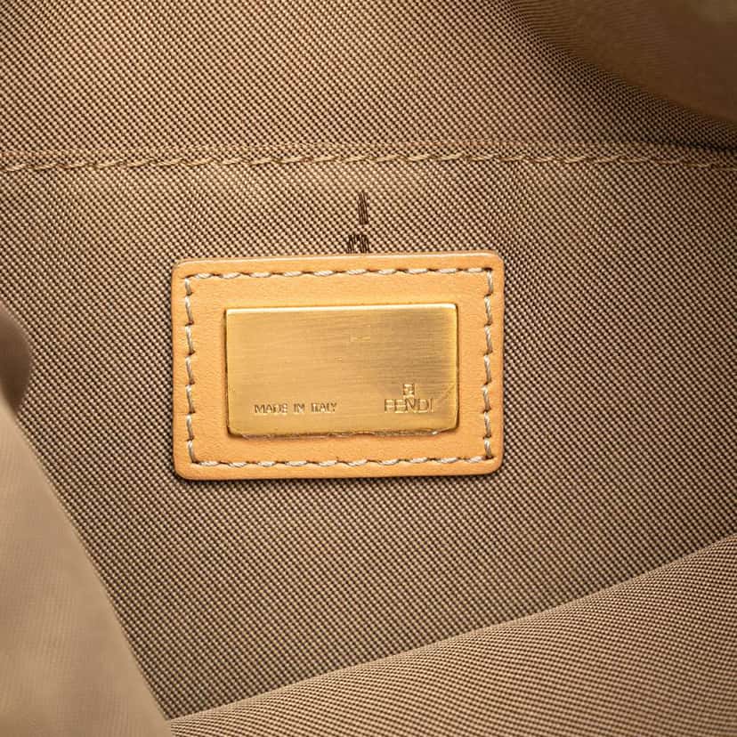 Fendi Zucchino Canvas Shoulder Bag Brown Canvas Very good condition - Box View