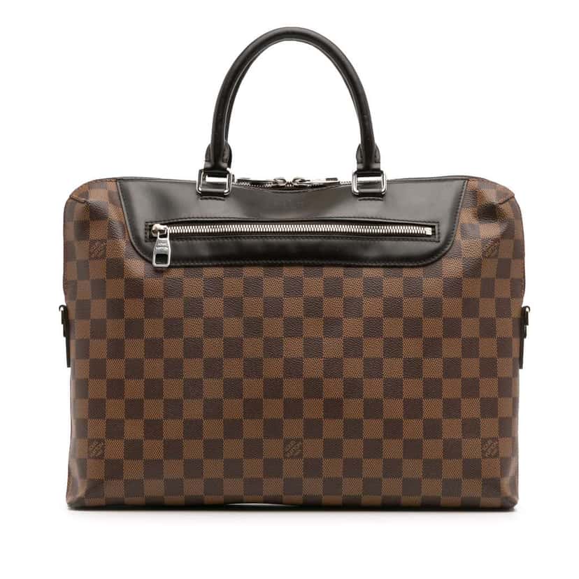 Louis Vuitton Damier Ebene Porte Documents Jour Brown Canvas Fair condition - Front View