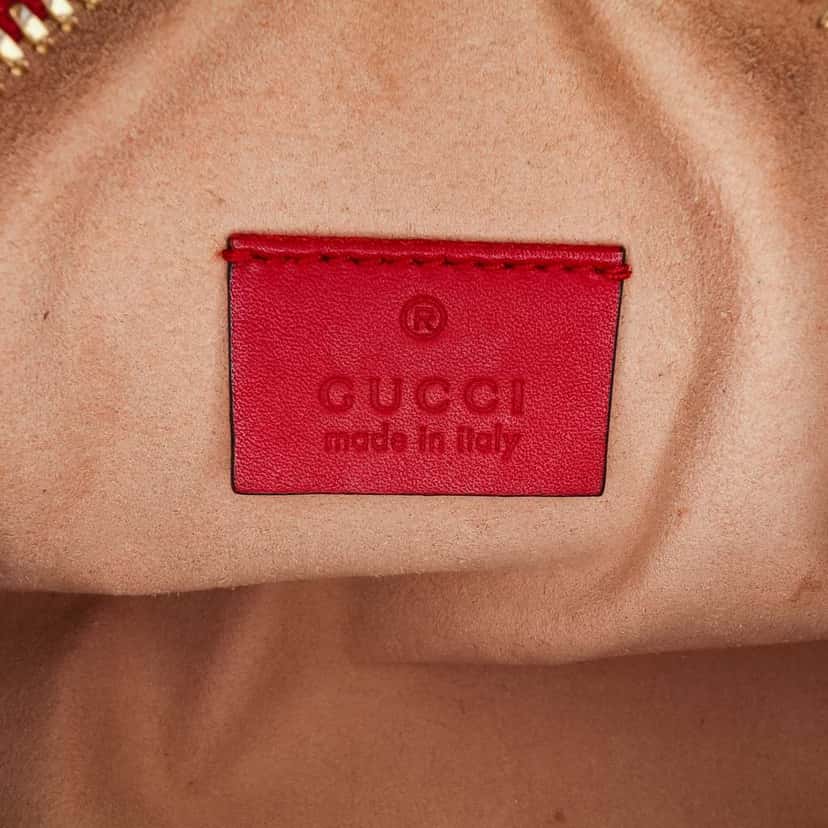 Gucci Mini GG Supreme Boston Bag Brown Canvas Good condition - Box View