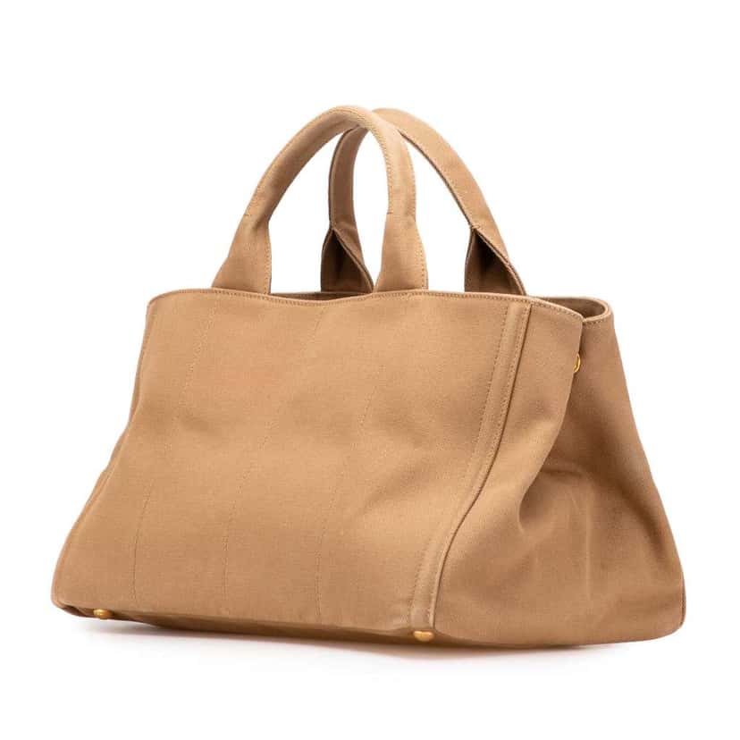 Prada Canvas Canapa Bijoux Satchel Brown Canvas Good condition - Back View