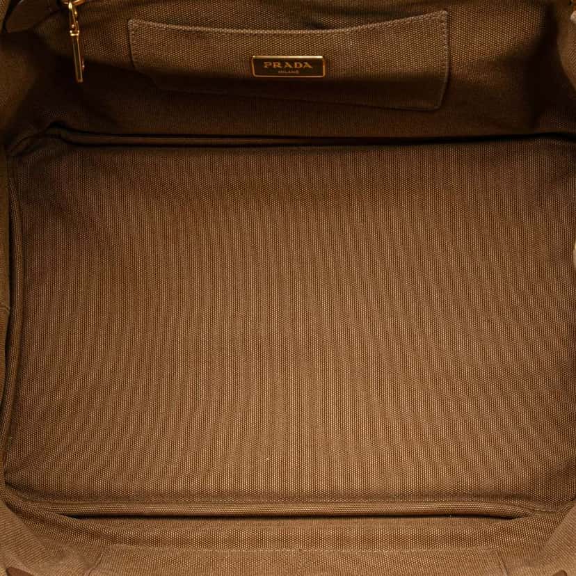 Prada Canvas Canapa Bijoux Satchel Brown Canvas Good condition - Model View